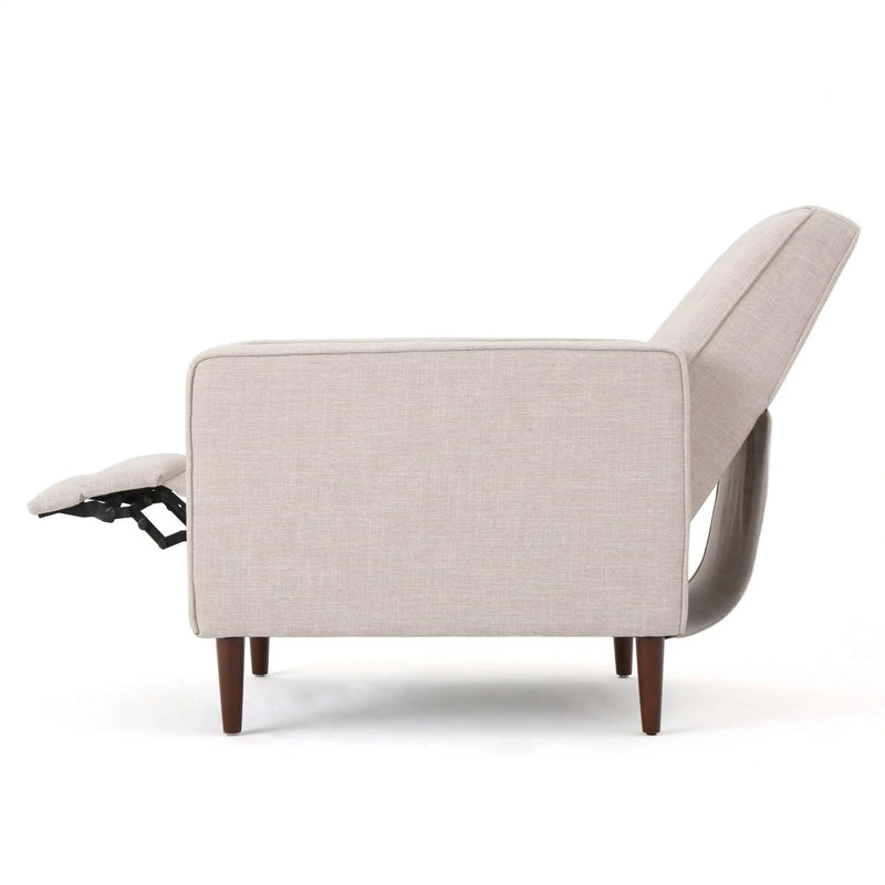 Mid-Century Modern Recliner With Button Tufted Waffle Stitch by HouseOfZazla