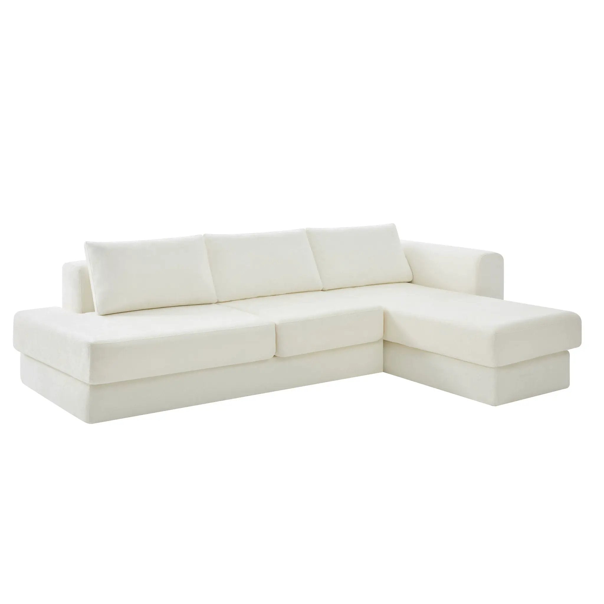 L-Shaped Modular Sofa With Double Layer Cushion by HouseOfZazla
