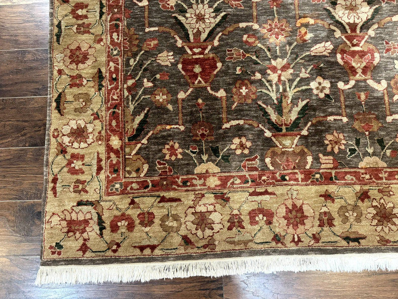 Pak Persian Mahal Rug 6x9, Floral Handmade Wool Traditional Oriental Carpet by Jewel Rugs