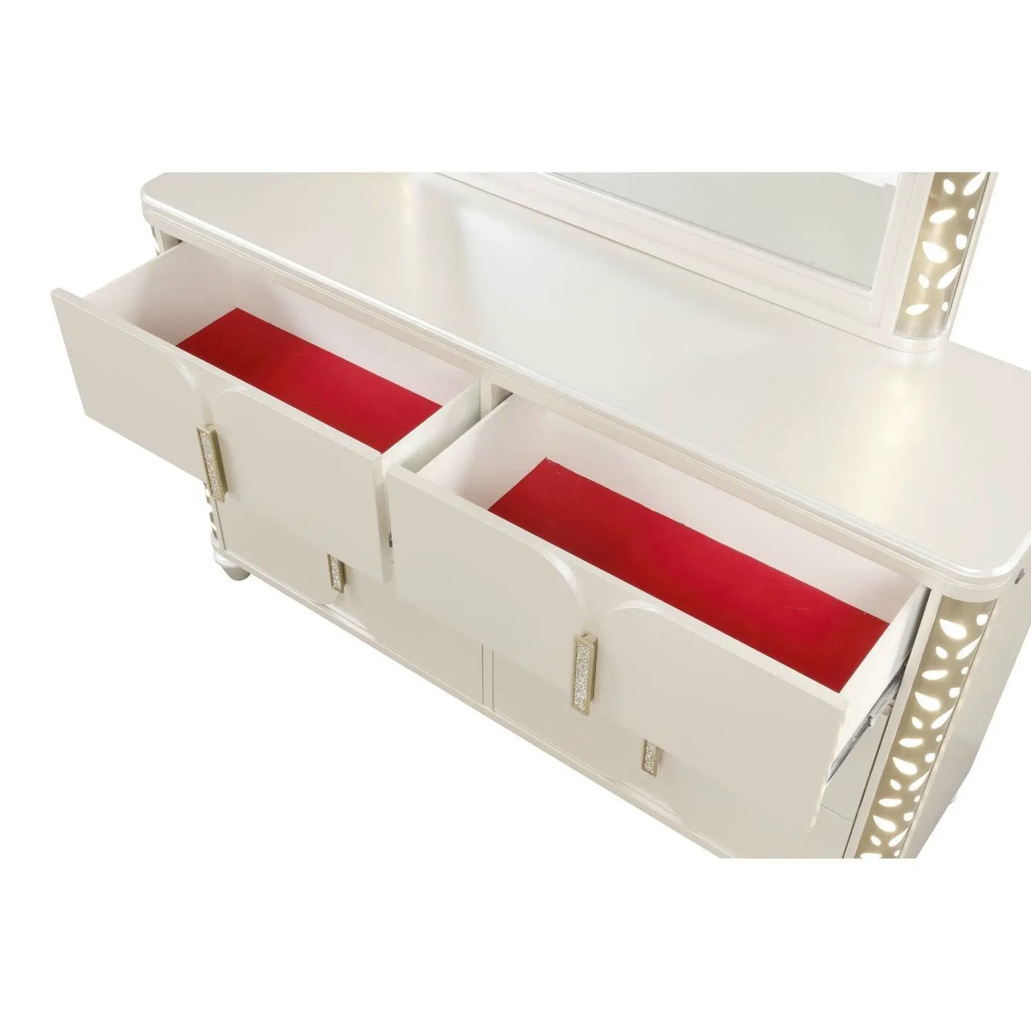 Cinderella - Dresser With LED Accents And 6 Storage Drawers (Mirror Not Included) - Beige by HouseOfZazla
