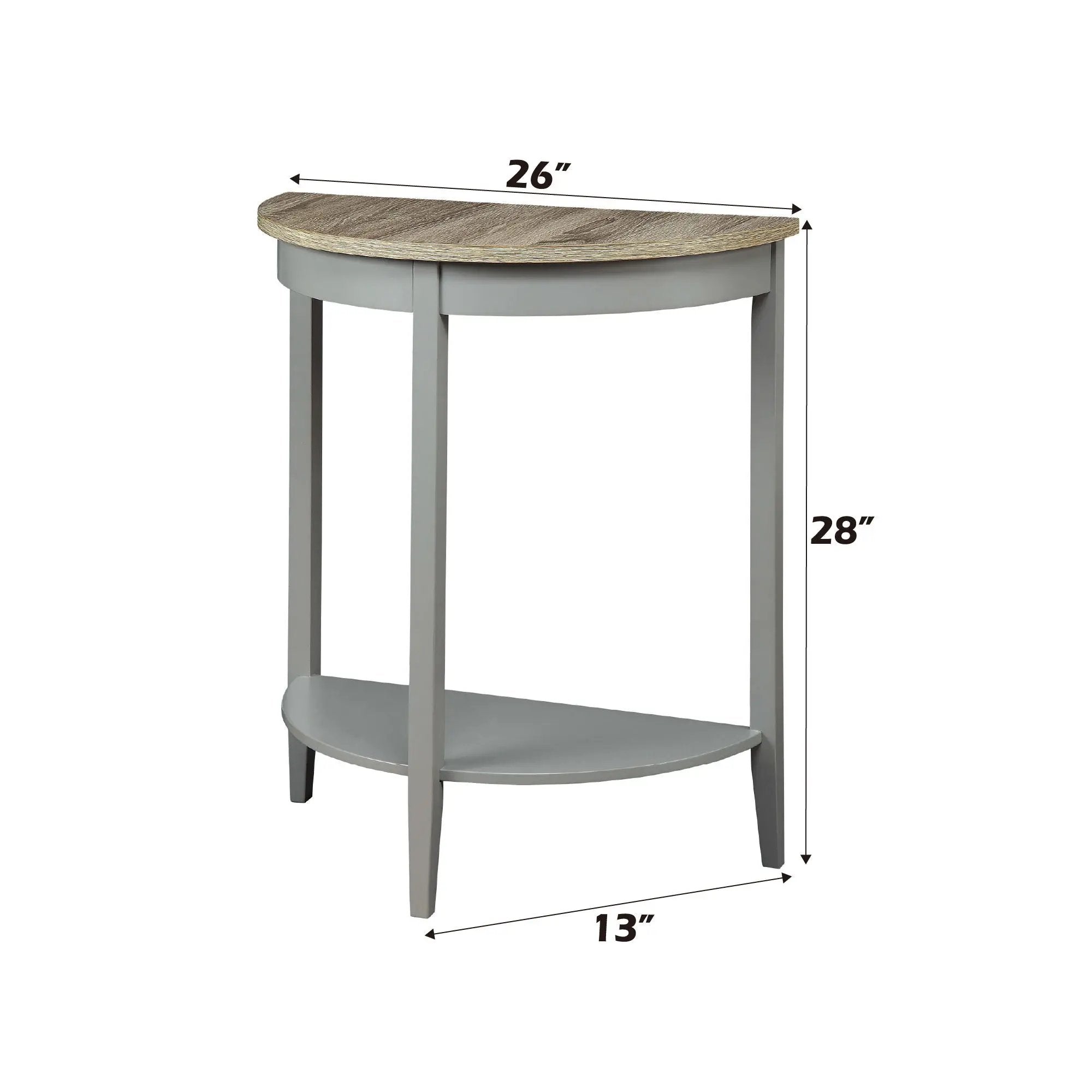 Justino Console Table - Gray / Oak by HouseOfZazla
