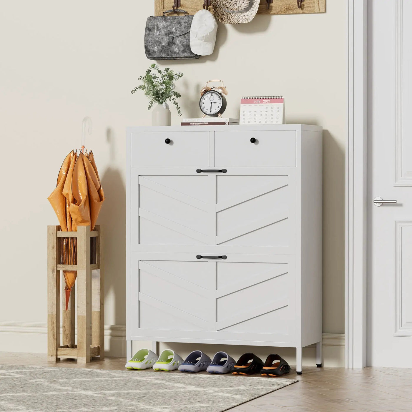 Shoe Cabinet With Flip Drawers by HouseOfZazla