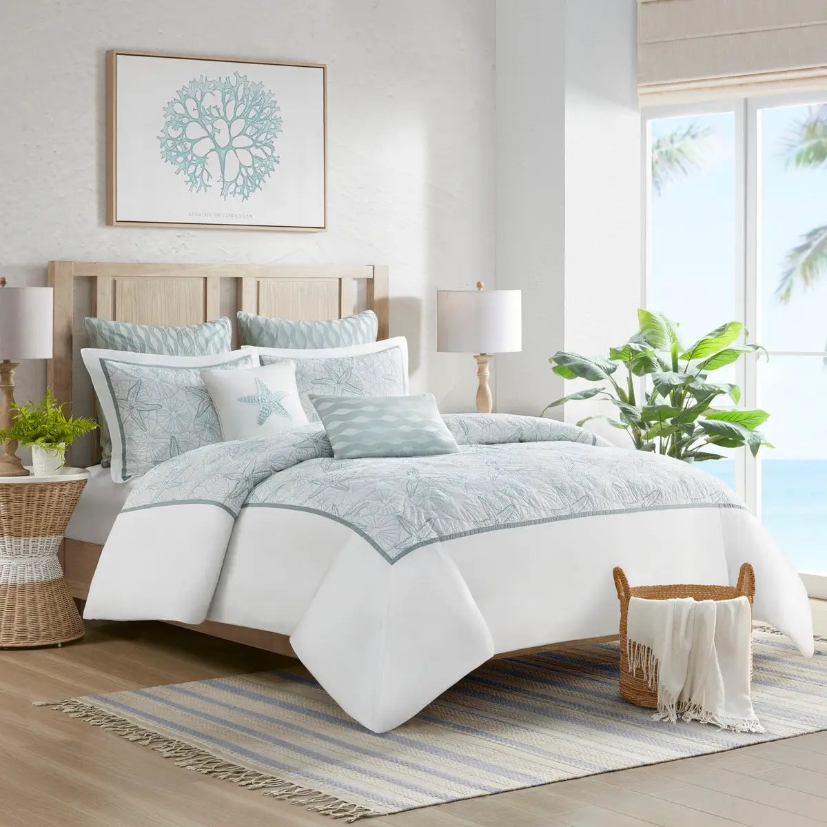 Duvet Cover Mini Set White Full/Queen by HouseOfZazla