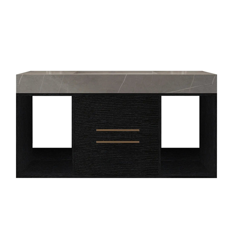 39.4 Inches Single Contemporary Floating Bathroom Vanity, photo 8 of 10