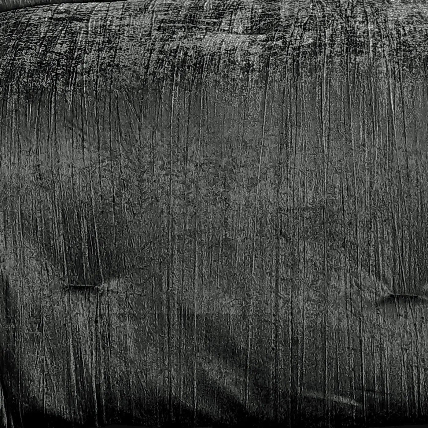 Turin 7 Piece Charcoal Crinkle Velvet Comforter Ensemble by HouseOfZazla