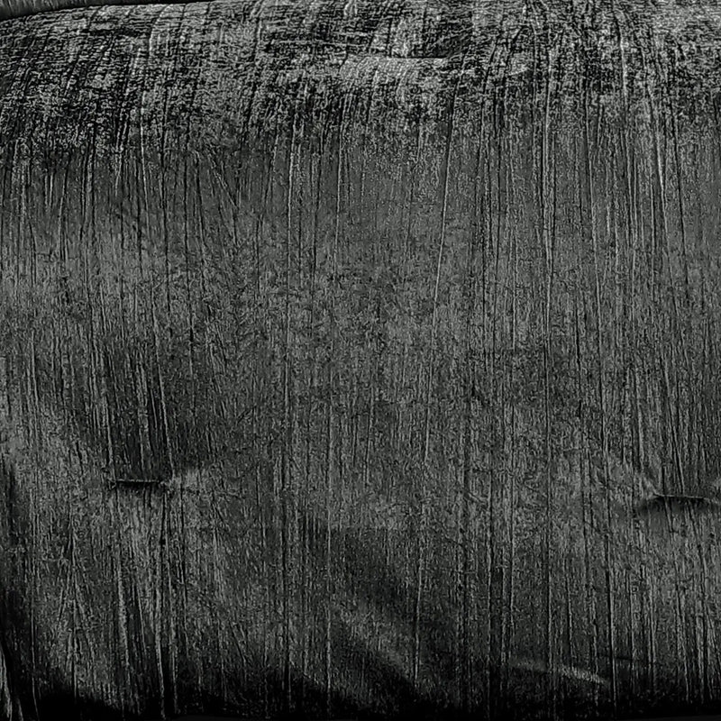 Turin 7 Piece Charcoal Crinkle Velvet Comforter Ensemble by HouseOfZazla