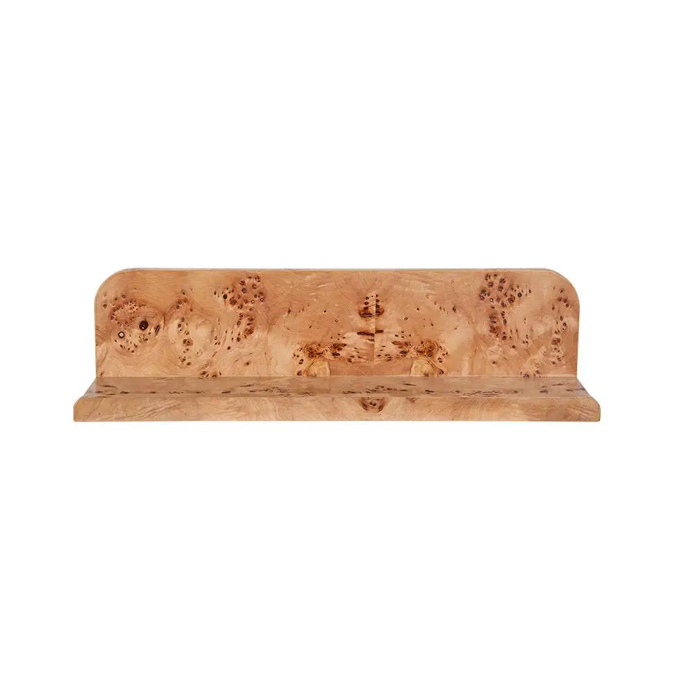 Burl Wood Floating Wall Shelf by HouseOfZazla