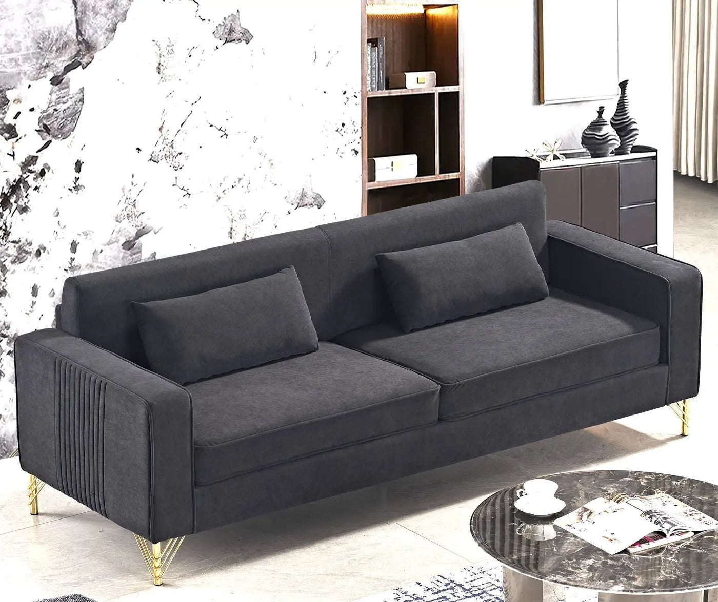 Aesthetic 3 Seater Couch With Classic Modern Appeal And Luxurious Soft Comfort by Unique Piece Furniture