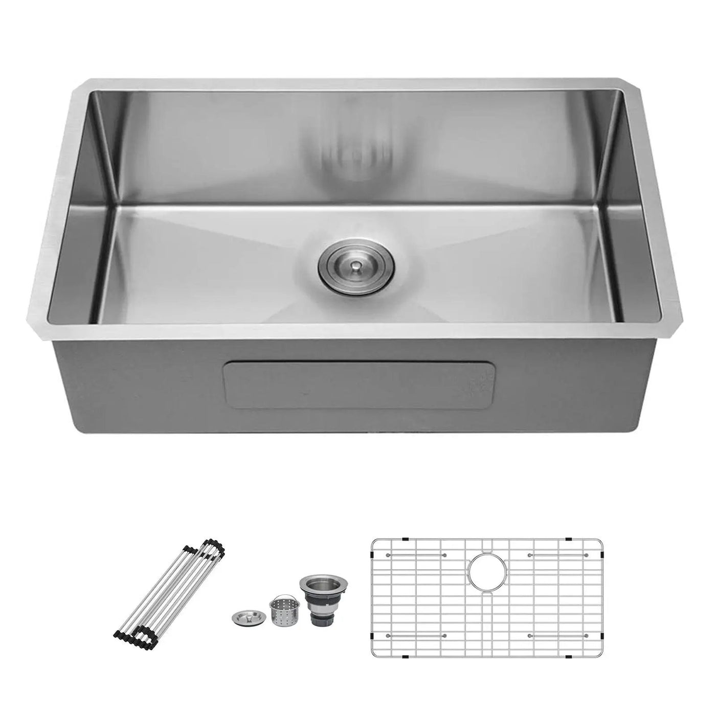 Undermount Steel Kitchen Sink, Deep Single Bowl Basin by HouseOfZazla