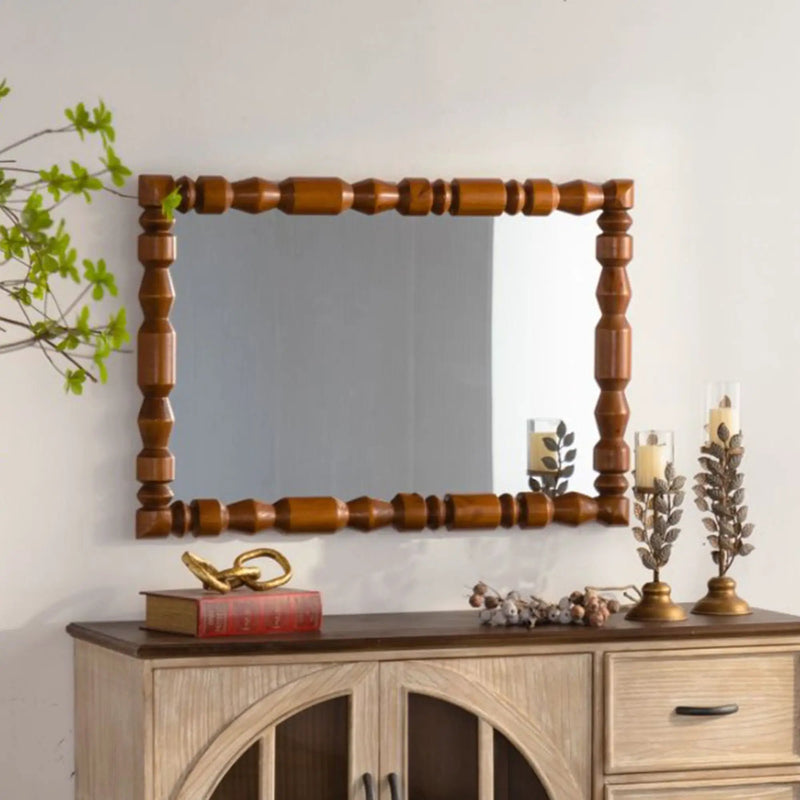 Vintage Wooden Carved Wall Mirror by HouseOfZazla
