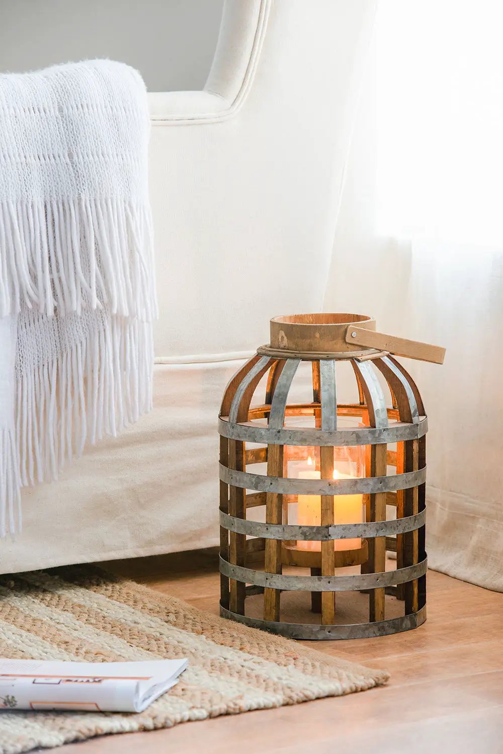 Decorative Lantern With Handle Wooden Lantern For Indoor Outdoor Home Garden Wedding by HouseOfZazla