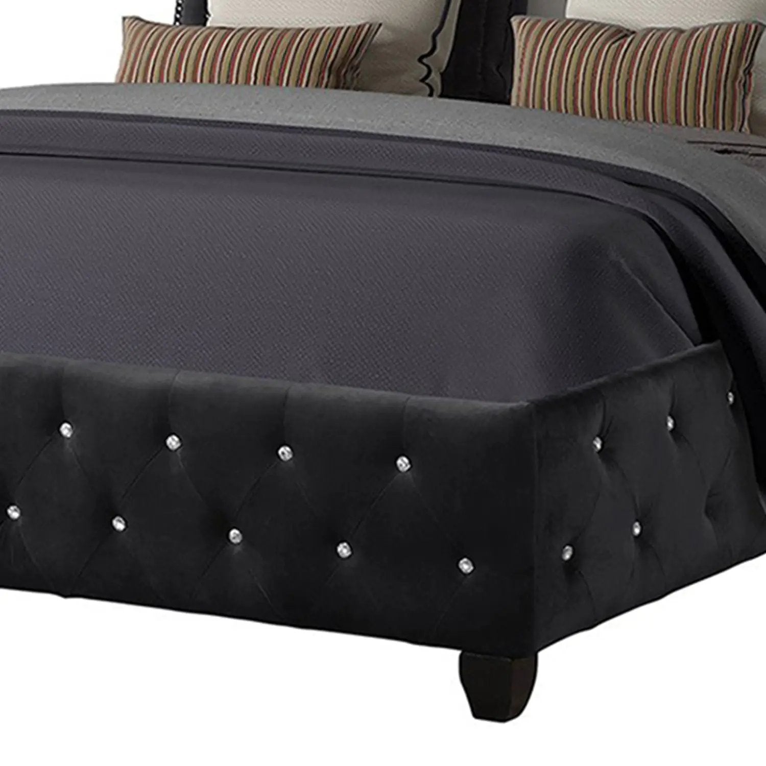 Sophia - Crystal Tufted Upholstered Bed by HouseOfZazla