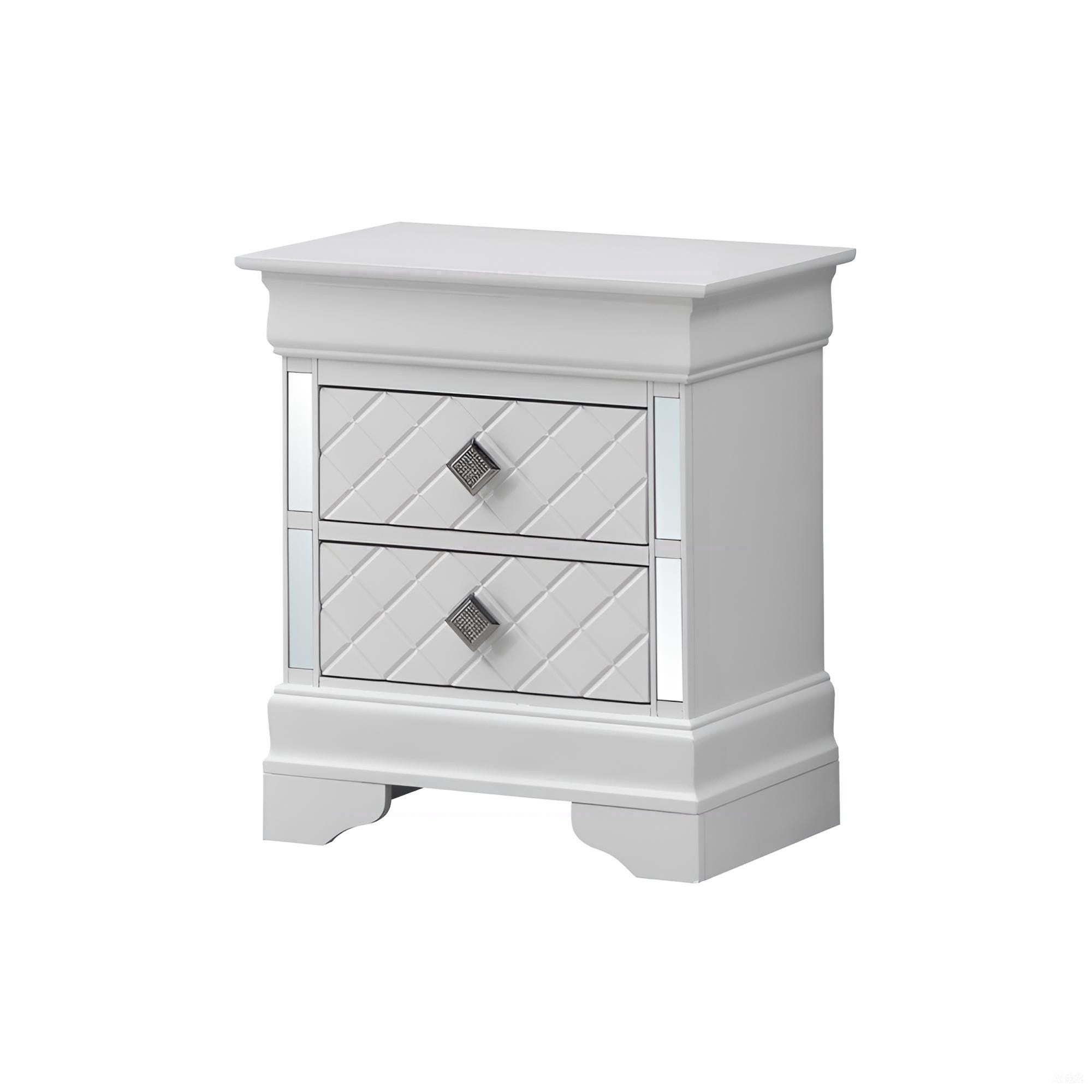 Accent Nightstand - Silver Champagne by HouseOfZazla