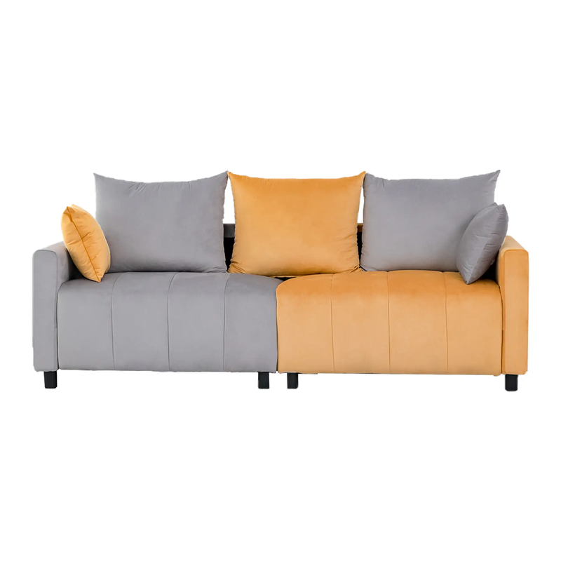 Velvet Modern 2-Seater Sofa, Light by HouseOfZazla