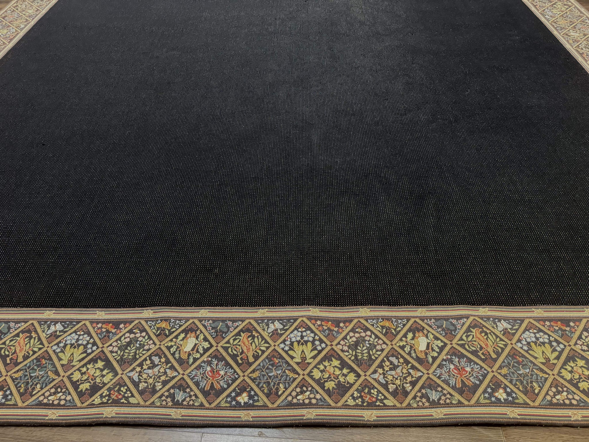 Palace Sized Stark Area Rug 12x19, Black Carpet by Jewel Rugs