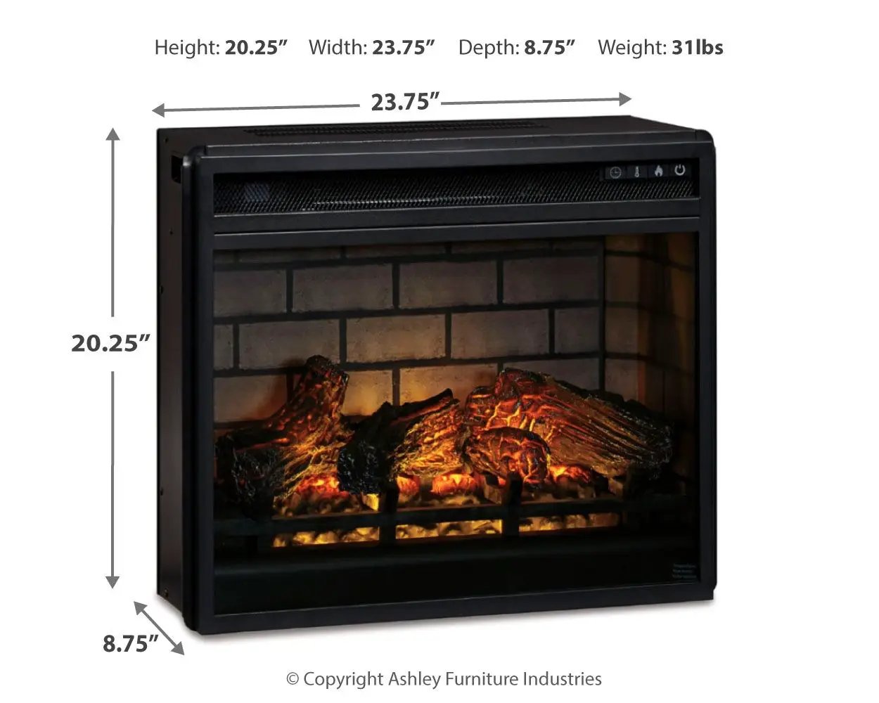Entertainment Accessories - Fireplace Insert Infrared by Unique Piece Furniture