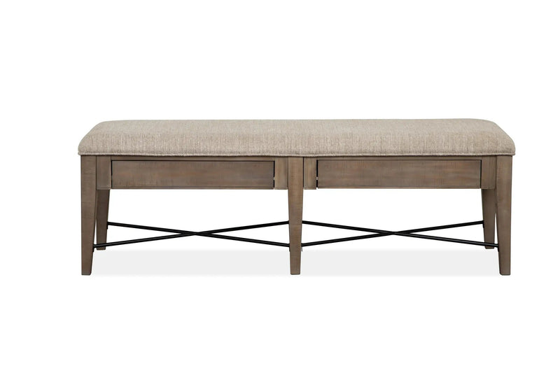 Paxton Place - Bench With Upholstered Seat - Dovetail Gray by Unique Piece Furniture