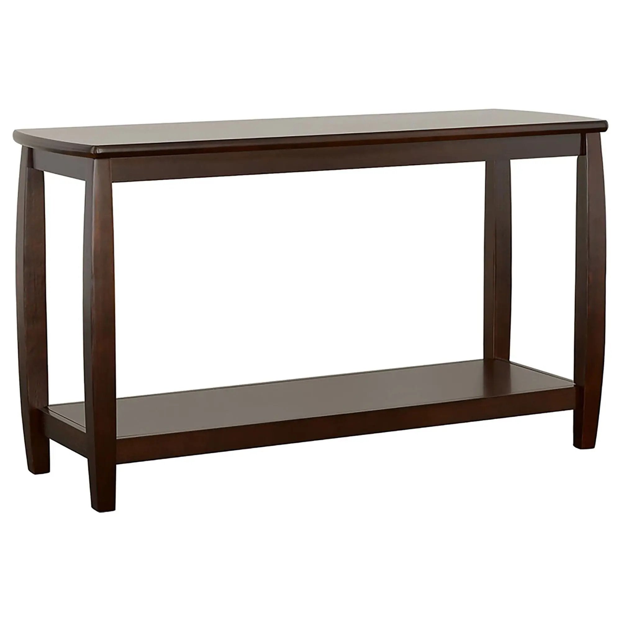 Rectangular Sofa Table With Double Shelf - Brown by HouseOfZazla