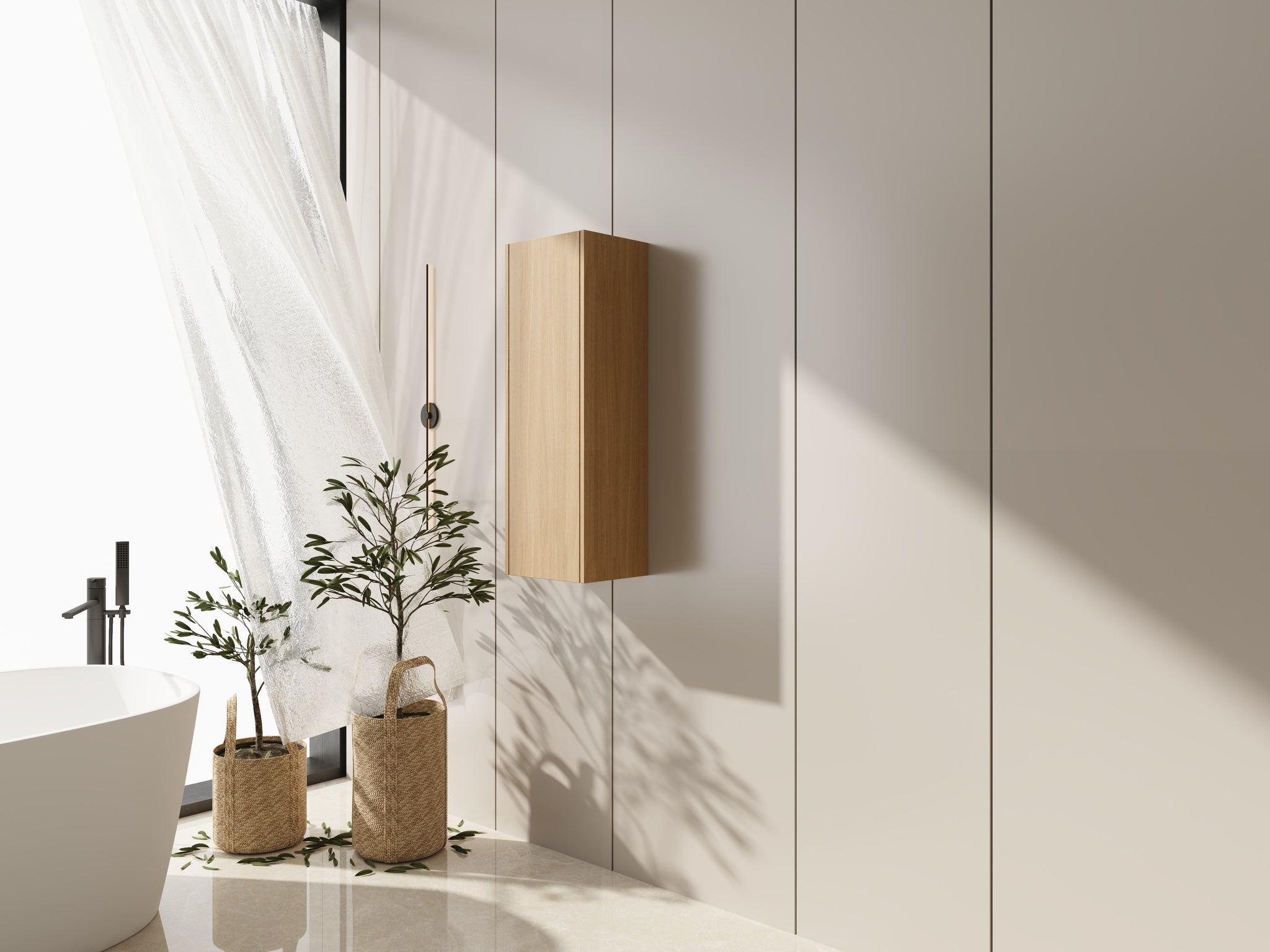12 Inch Small Wall Mounted Side Cabinet by HouseOfZazla