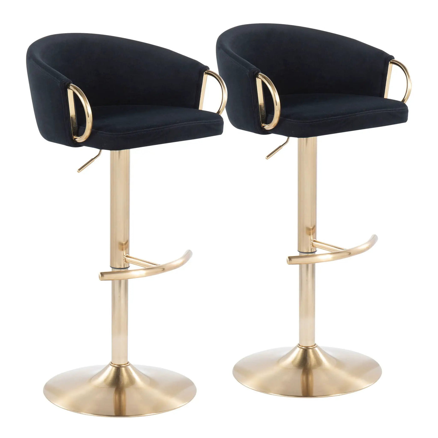 Claire - Contemporary / Glam Adjustable Bar Stool (Set of 2) by Unique Piece Furniture