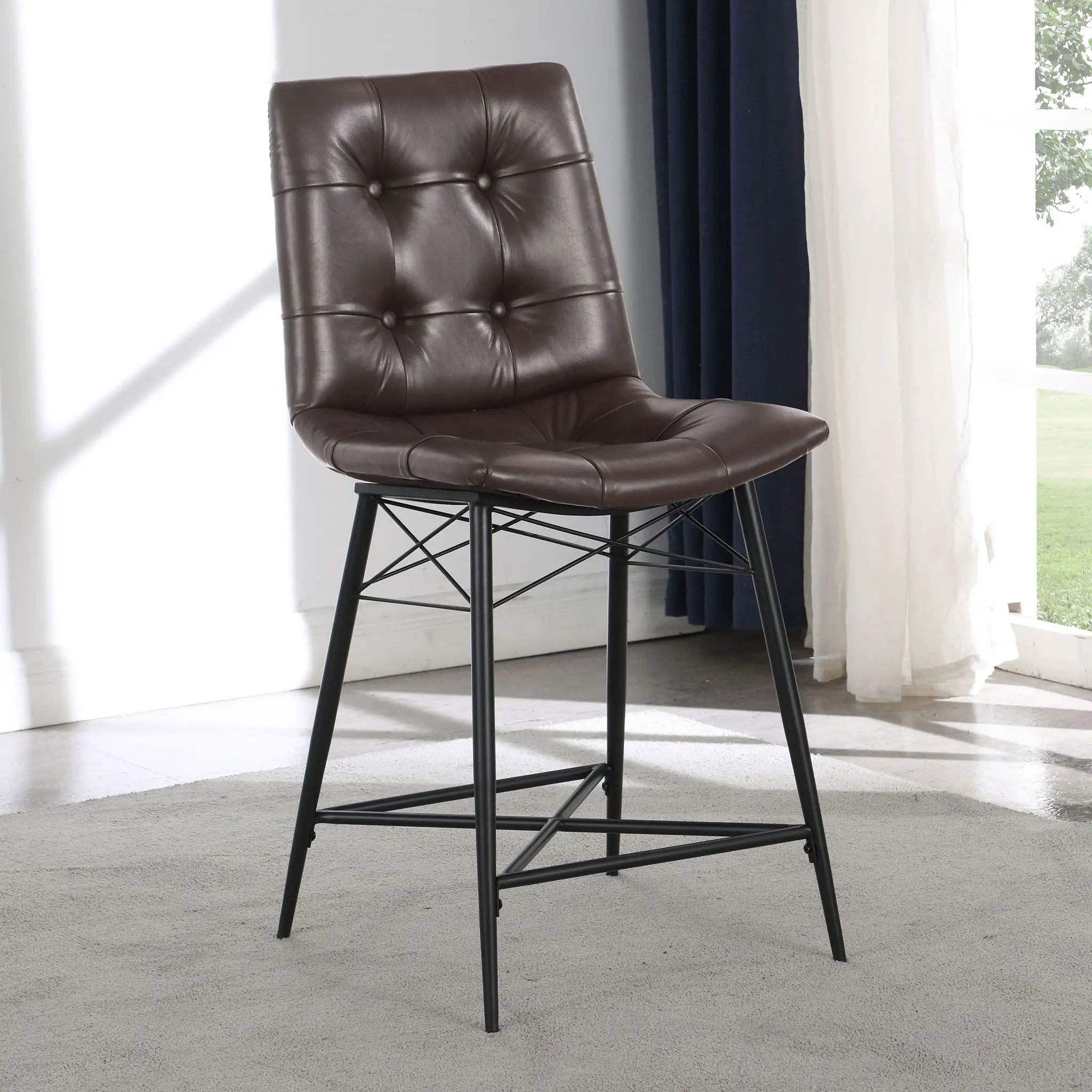 Counter Height Stools & Padded Seat (Set of 2)