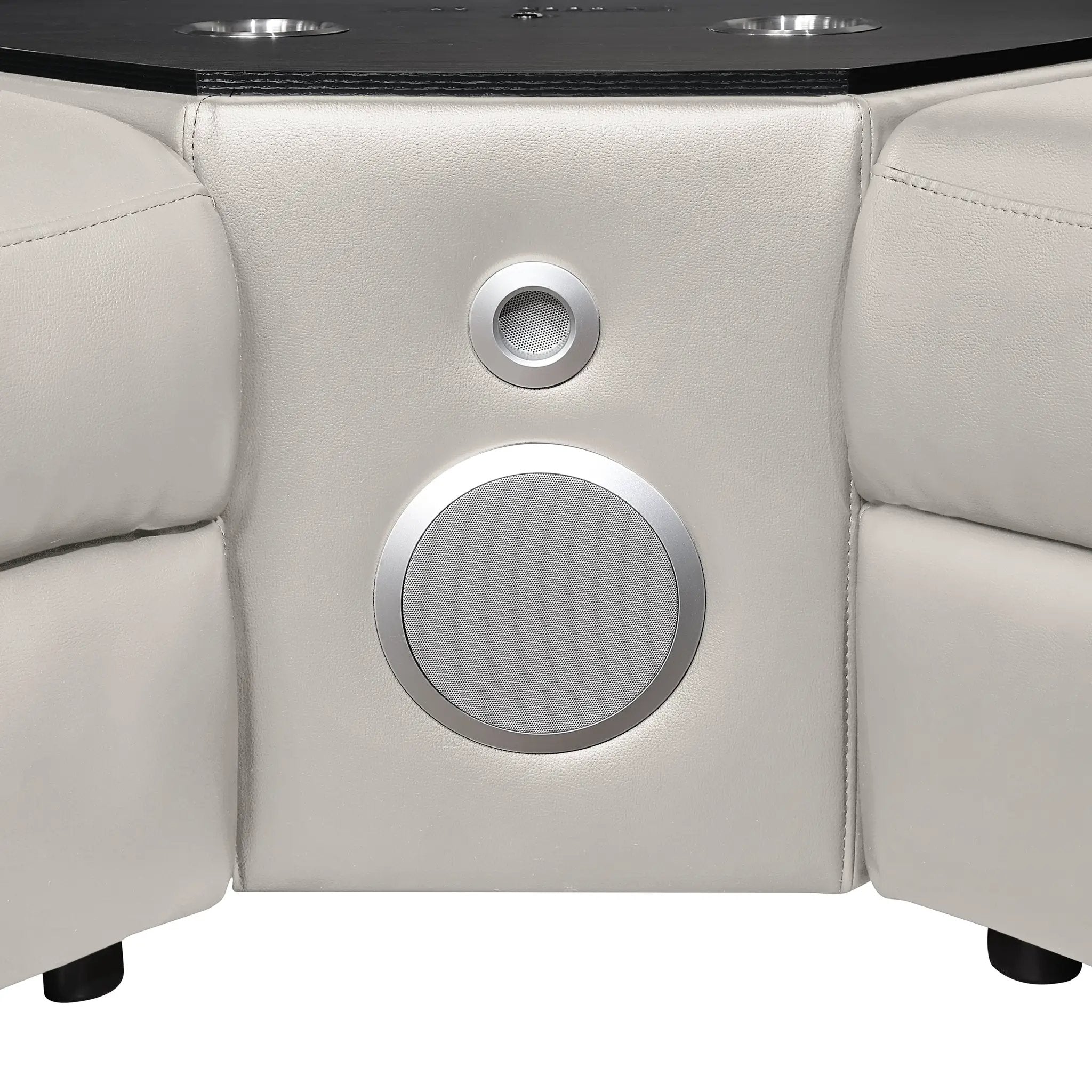 Nova Modern Style Sectional with Console, Wedge, and Bluetooth by HouseOfZazla