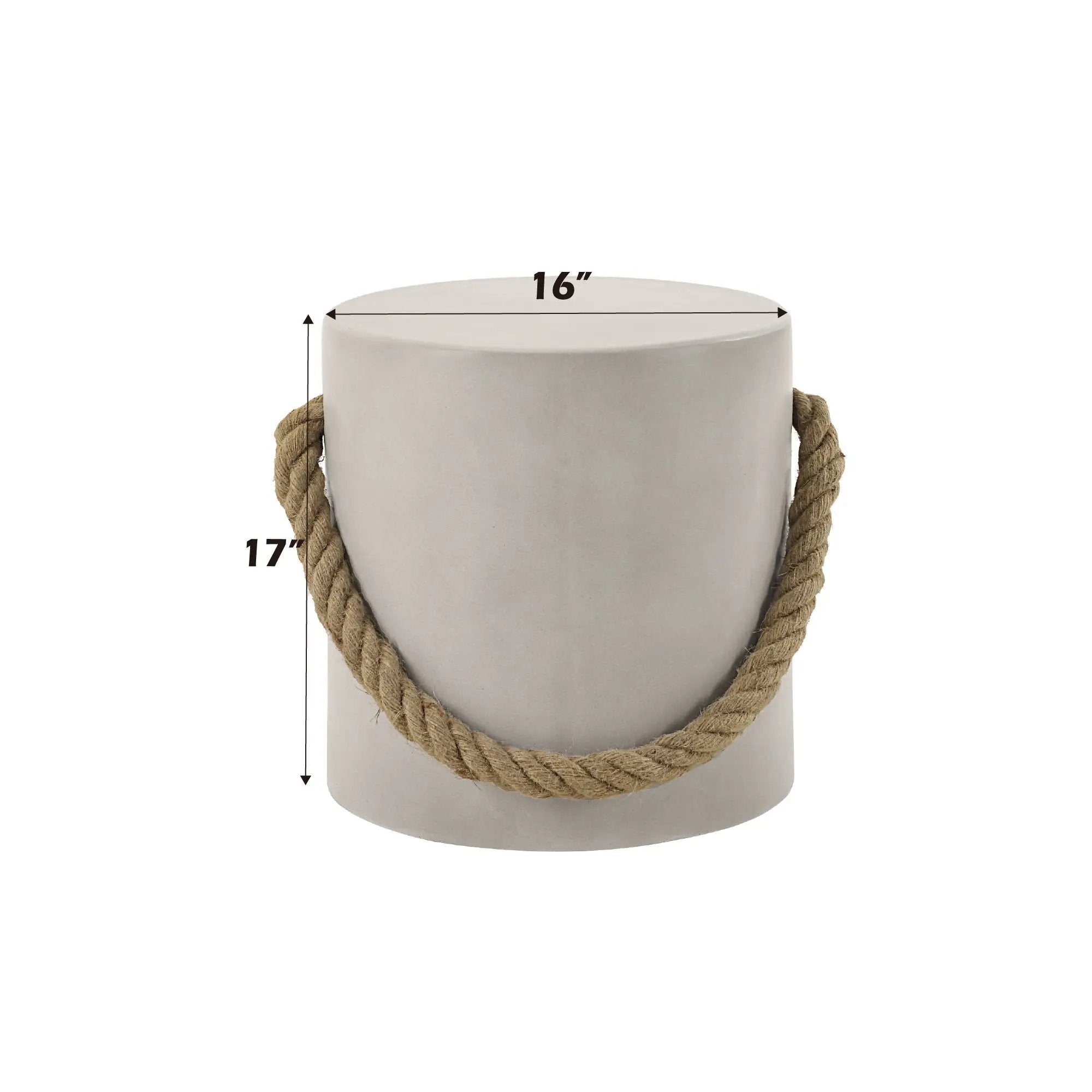 Gene Fiber Concrete Accent Table - Gray by HouseOfZazla
