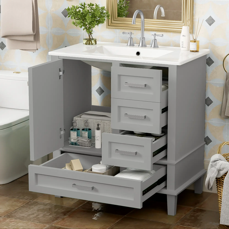 30" Bathroom Vanity with Sink Combo Set by HouseOfZazla