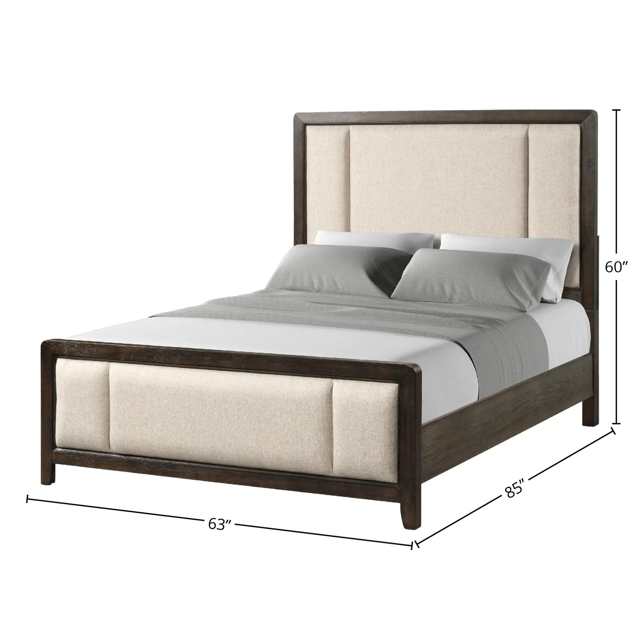 Upholstered Headboard & Footboard With Traditional Styling Bed by HouseOfZazla