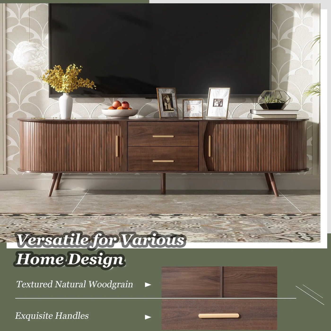 TV Stand, Entertainment Center With Storage by Unique Piece Furniture