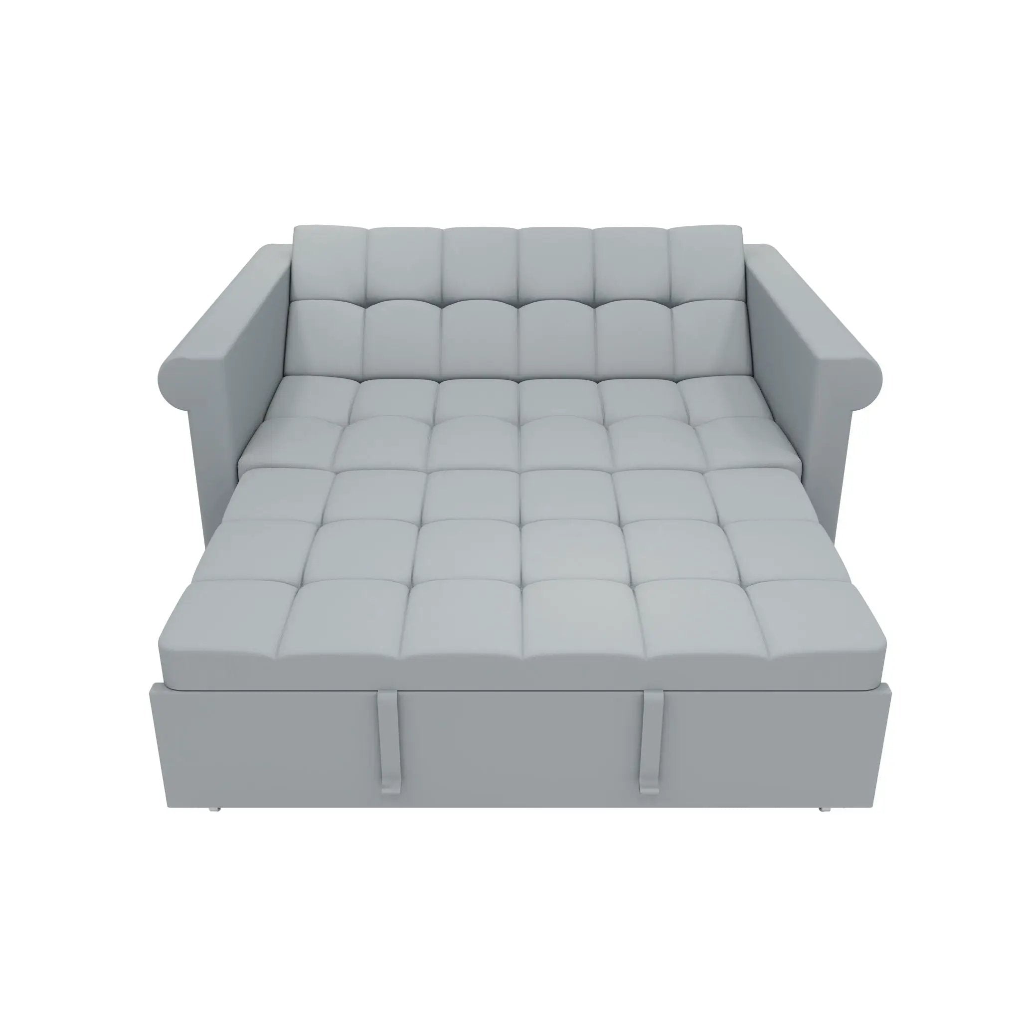 Compact Loveseat With Trundle Sleeper And Storage Pocket - Gray by Unique Piece Furniture