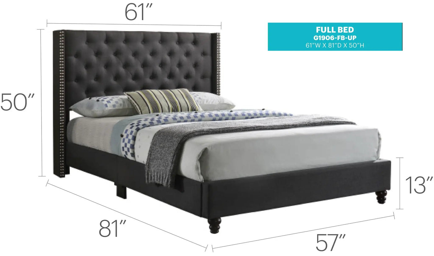 Nailhead Bed Transitional Vibrant by HouseOfZazla