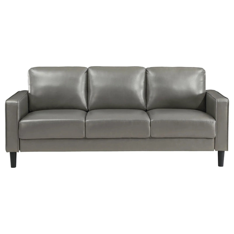 Ruth 3-piece Upholstered Track Arm Sofa Set Grey by Unique Piece Furniture