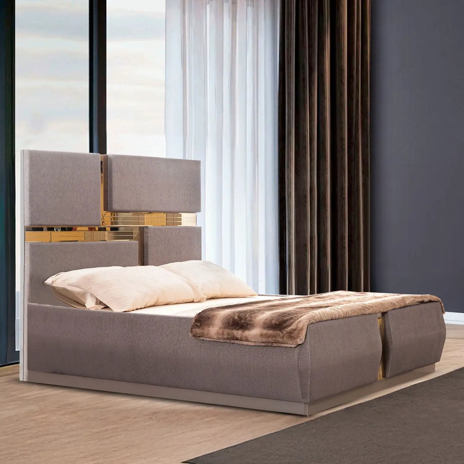 Lorenzo - Tufted Upholstered Bed by HouseOfZazla