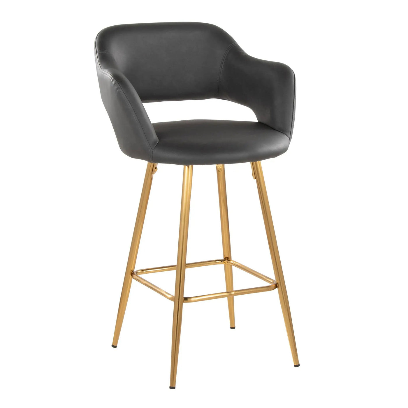Margarite - Contemporary Fixed Height Counter Stool With Footrest (Set of 2) With Square by HouseOfZazla