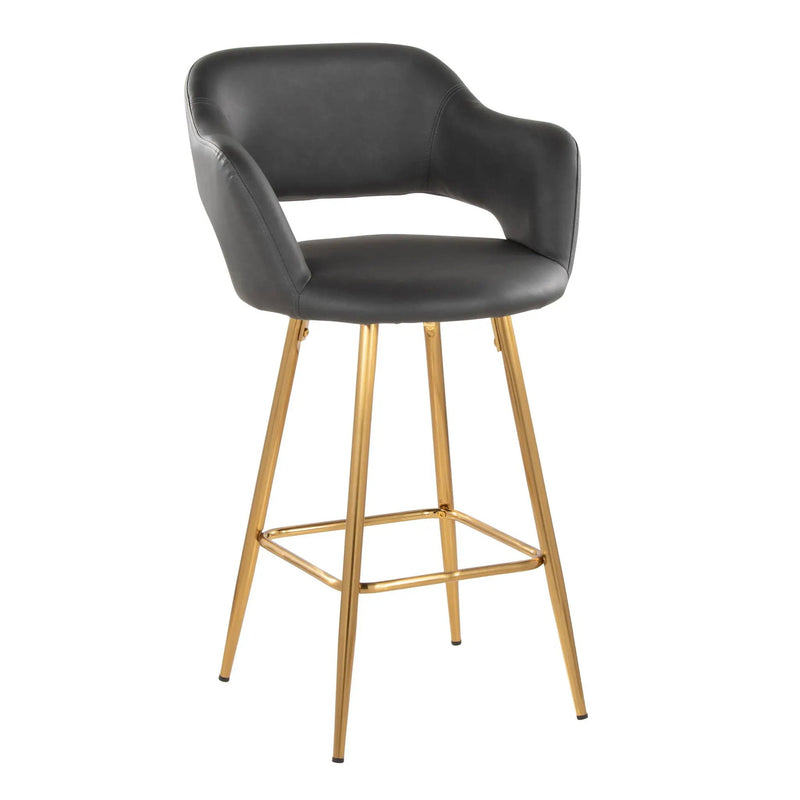 Margarite - Contemporary Fixed Height Counter Stool With Footrest (Set of 2) With Square by Unique Piece Furniture