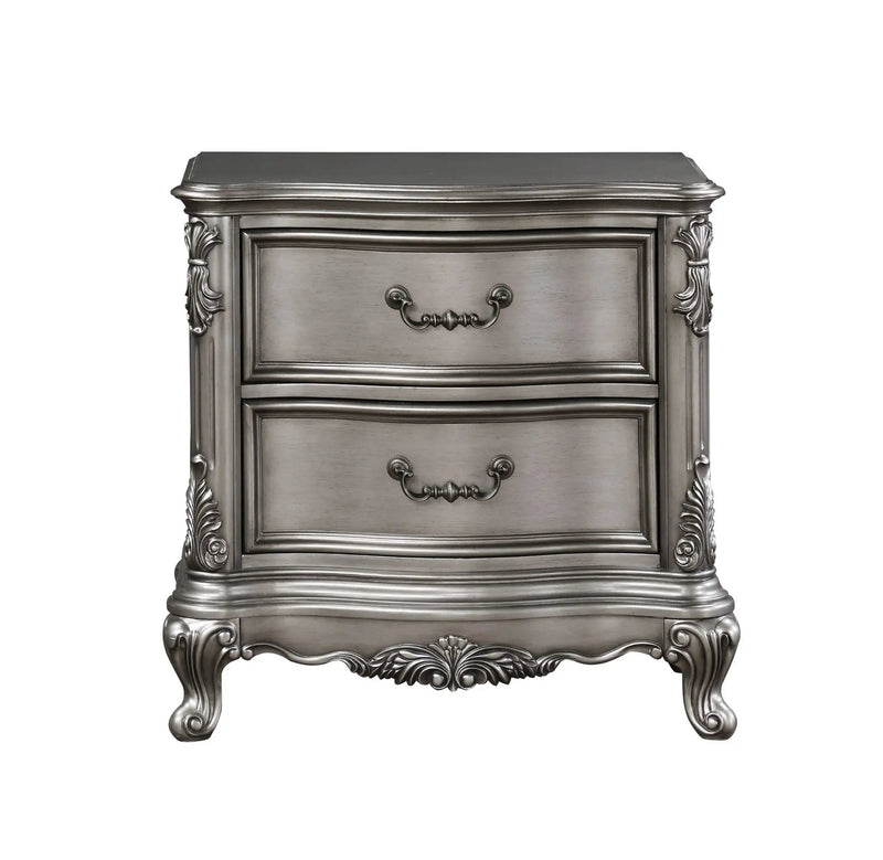 Ariadne - Nightstand - Antique Silver by Unique Piece Furniture