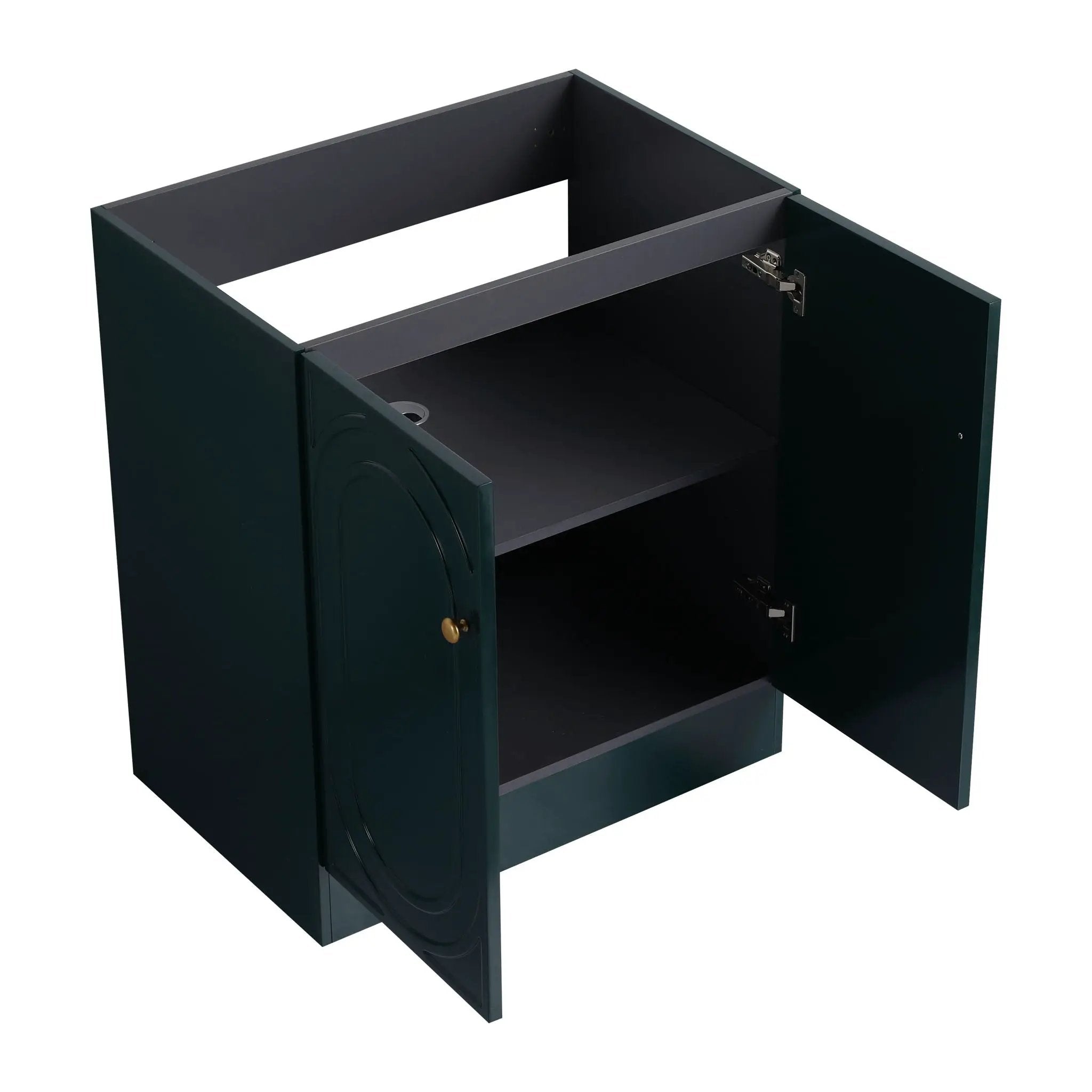 Contemporary Freestanding Bathroom Vanity With Resin Sink & Soft-Close Cabinet Doors by HouseOfZazla