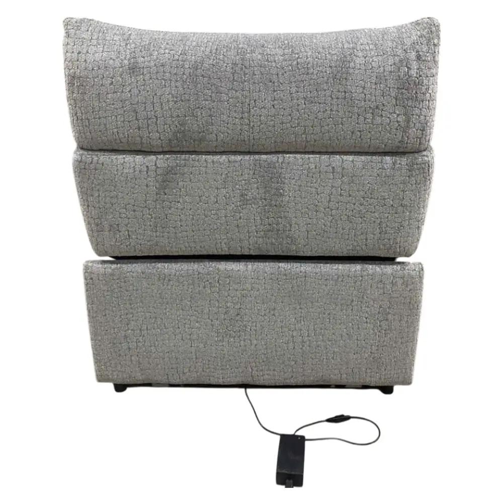 Fullar - Modular Power Motion Armless Recliner - Light Gary Chenille by Unique Piece Furniture
