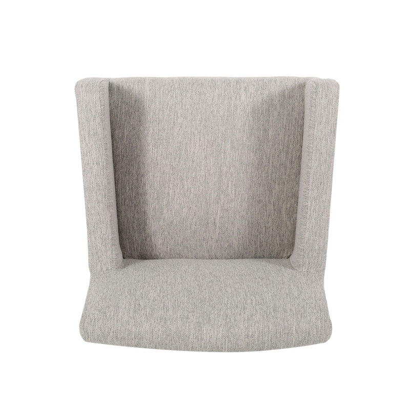 Charmed Upholstered Counter Stool with H-Frame Base and Round Arms by HouseOfZazla
