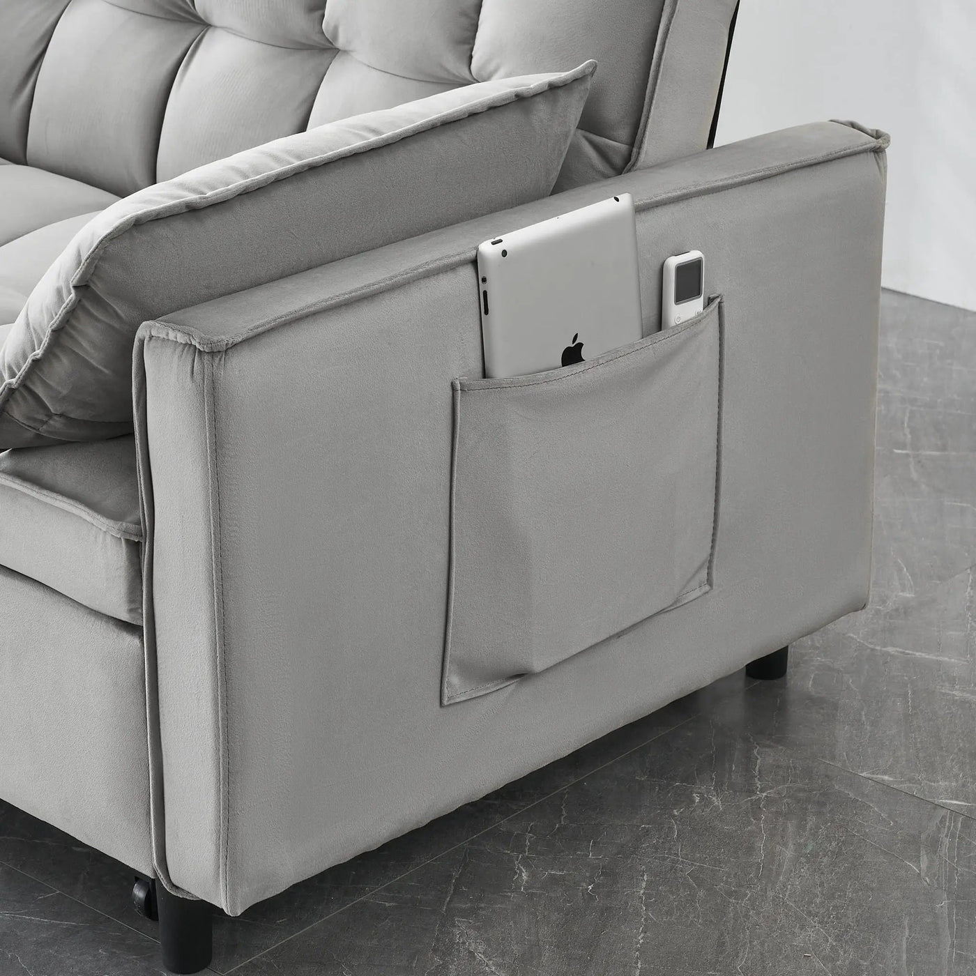 Sofa Bed With Pockets, 3 In 1 Convertible For Living Room by Unique Piece Furniture