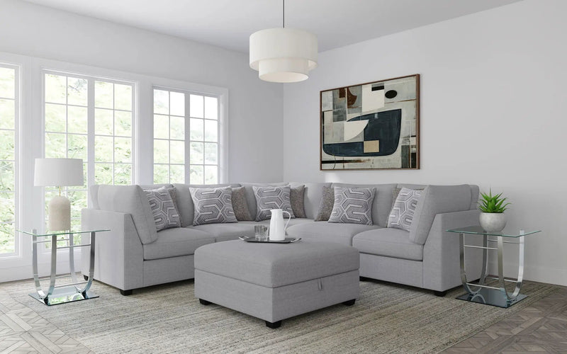 Cambria 6-piece Upholstered Modular Sectional Sofa Grey by Unique Piece Furniture