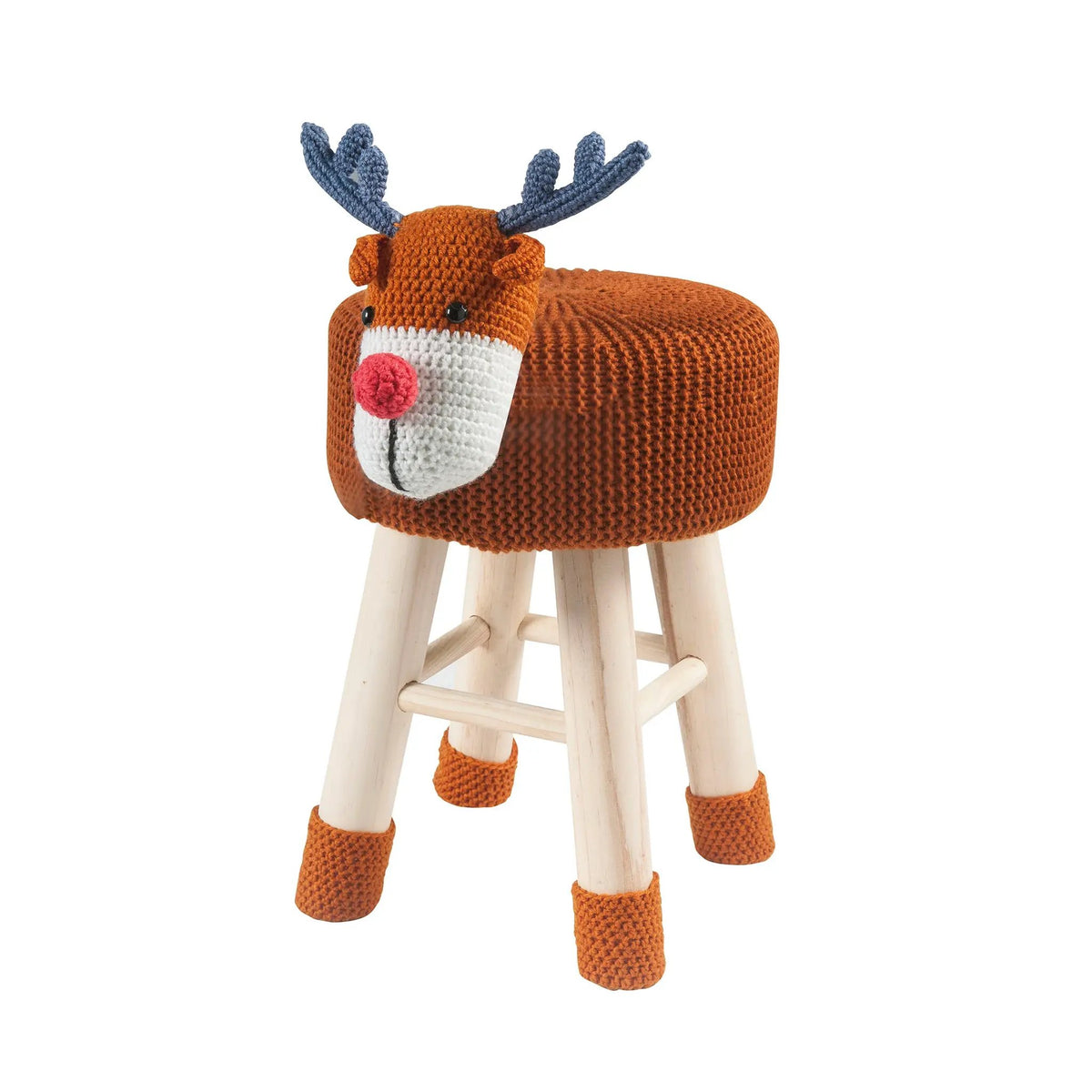 Animal Ottoman Stool - Polyester Upholstered Cute Deer Foot Stool by HouseOfZazla