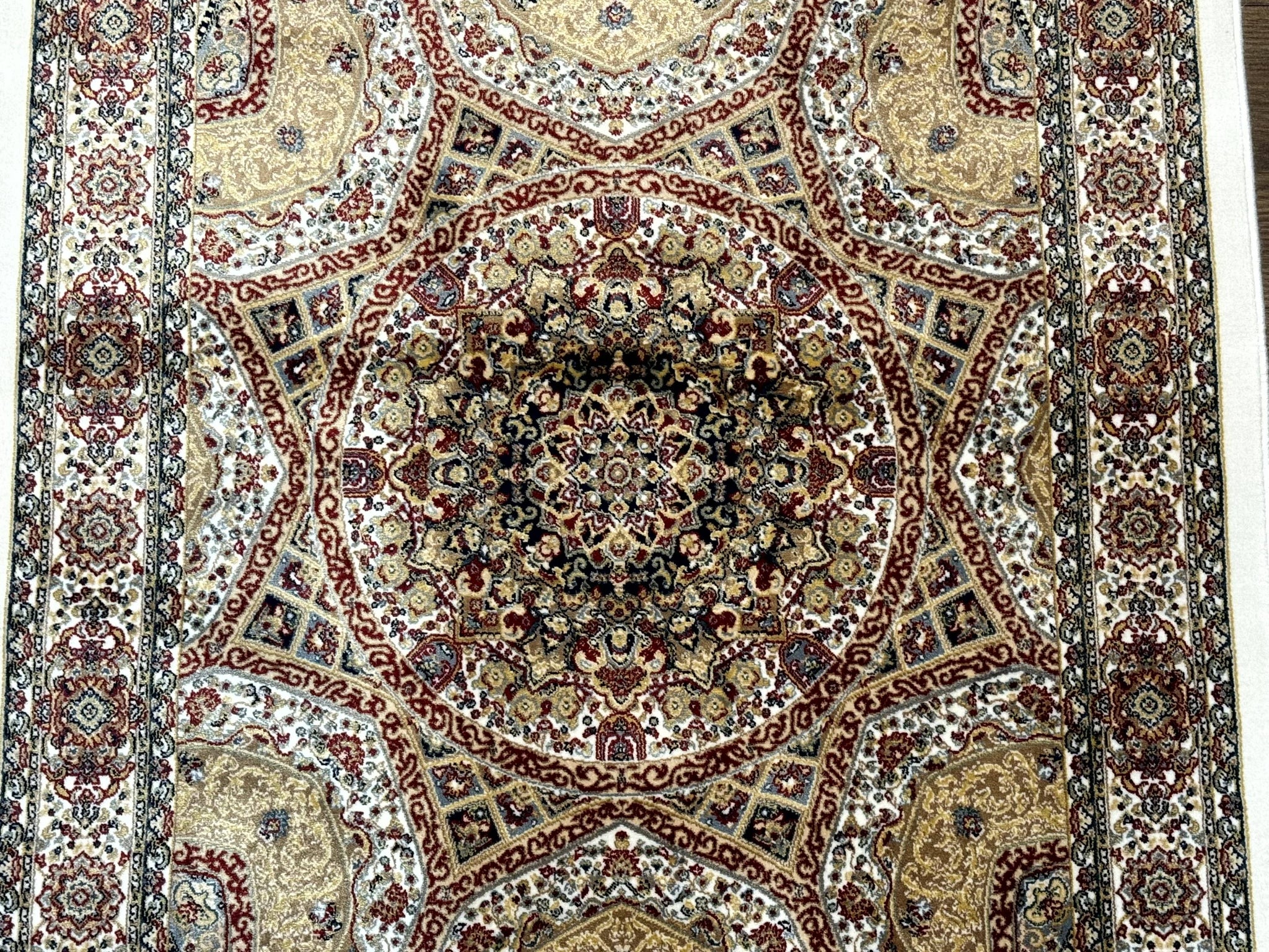 Turkish Silk Runner Rug 2.6 x 12, Hereke Mamluk Runner, Bamboo Silk, New by Jewel Rugs