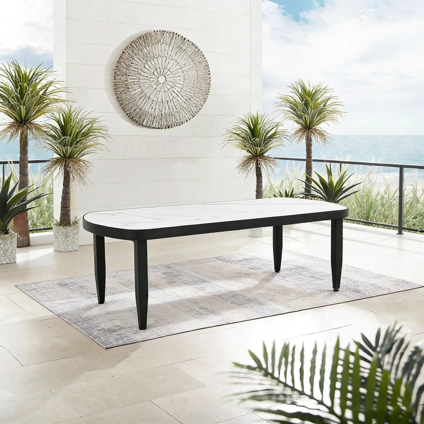 Outdoor Elegance Table, Rounded Corners by HouseOfZazla