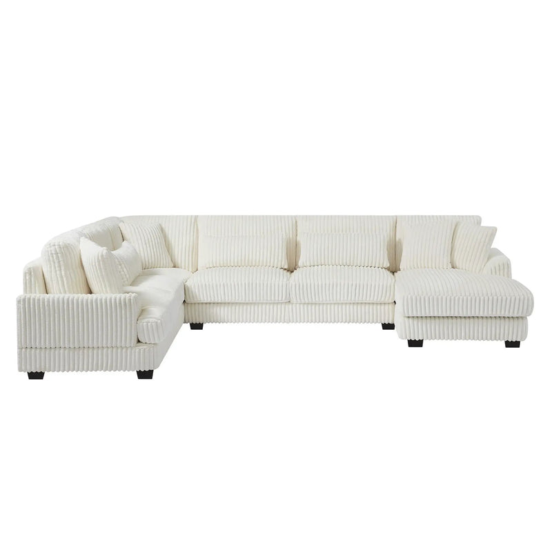 Oversized Sectional Sofa U - Shaped Sofa Couch Modern Sofa Upholstered In Soft With A Chaise Lounge For Living Room by HouseOfZazla