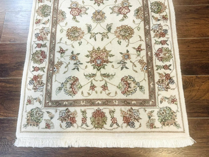 Pak Persian Runner Rug 2.6 x 8ft, Oriental Carpet for Hallway or Kitchen, Handmade, Wool and Silk Highlights by Jewel Rugs