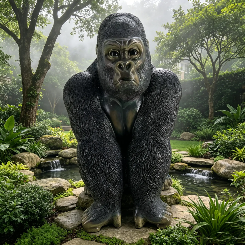 Realistic Silverback Gorilla Figurine by HouseOfZazla
