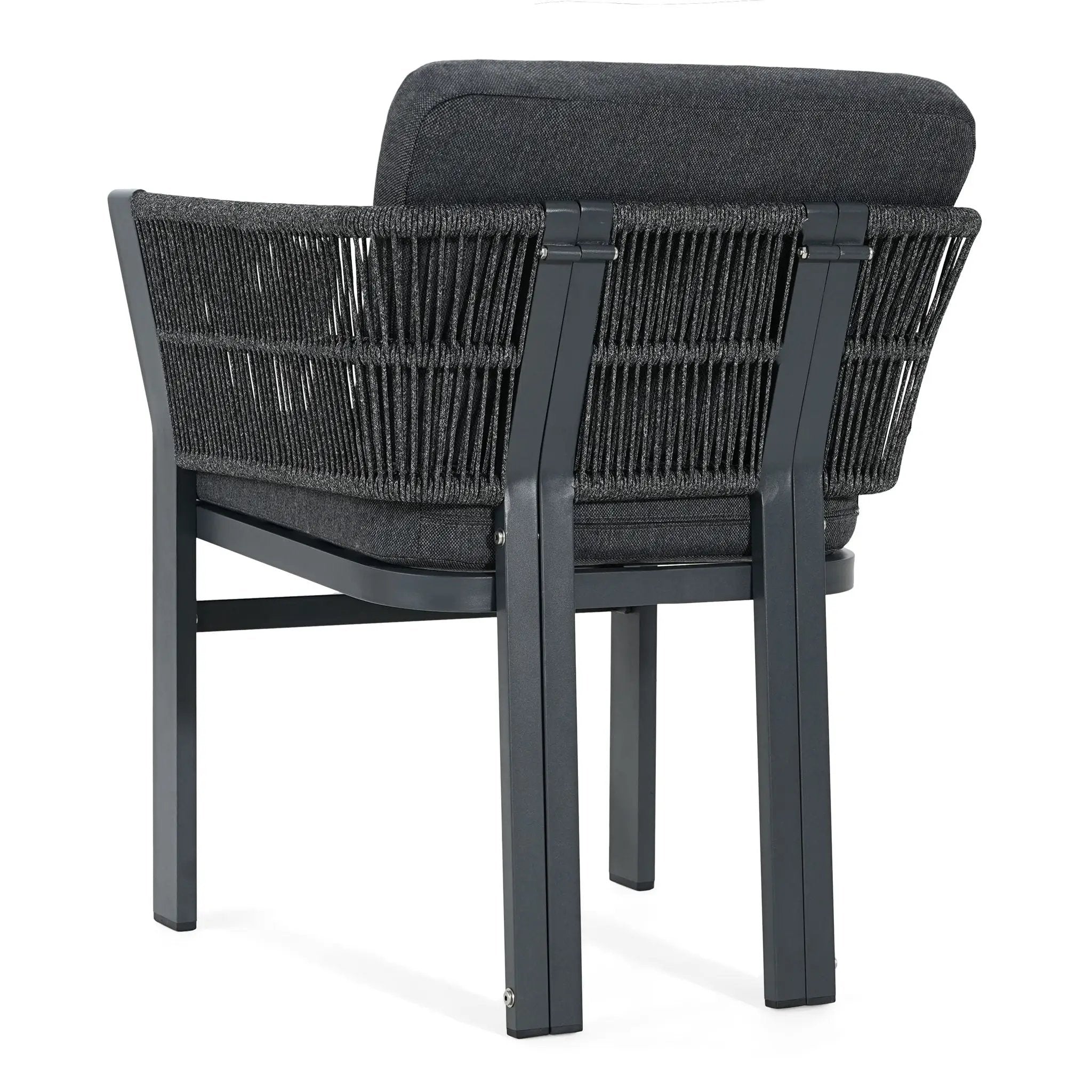 7 Piece Outdoor Dining Set With Table And 6 Chairs - Black / Teak / Gray by HouseOfZazla
