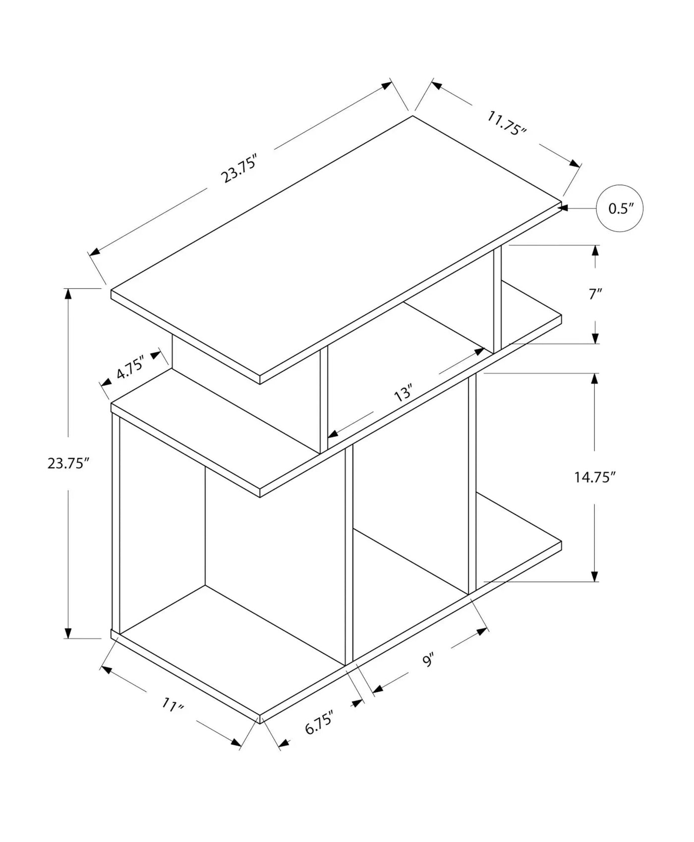 Accent Table, Side Contemporary Design by HouseOfZazla